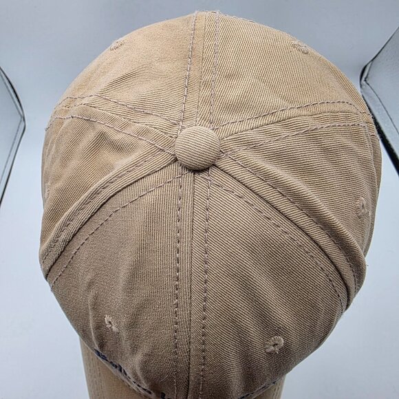 Dorfman Pacific DPC Mens OS Beige Cotton Embroidered Baseball Cap Adjustable - Picture 5 of 9